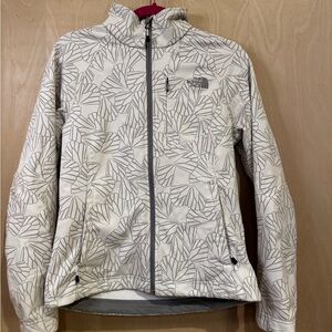 The North Face Leaf Pattern Jacket in White and Gray